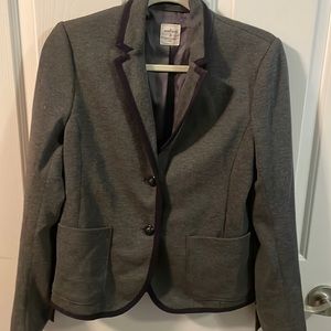 Charcoal gray lined jersey blazer